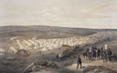 Campamento de la Brigada Naval antes de Sebastopol, 1855 de William Crimea Simpson